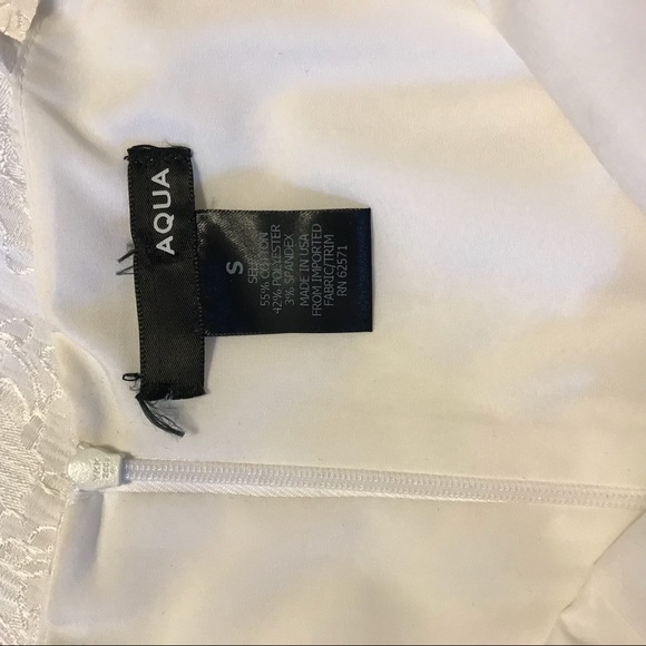 Aqua fit and flare white jacquard dress - Picture 5 of 5